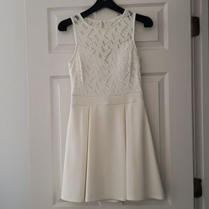 B Darlin white fit and flare dress